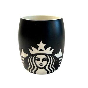 Starbucks Coffee Mug Ceramic Siren Logo Black & White 2011 16oz 4.25” Tall